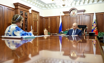 Vladimir Putin y Maria Lvova-Belova
