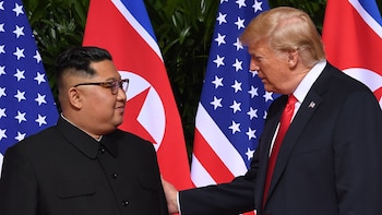 Kim Jong-un y Donald Trump (AFP)