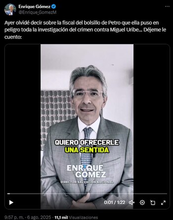 Enrique Gómez le reclamó a