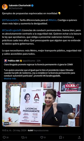 Crédito: X|@Chertorivski