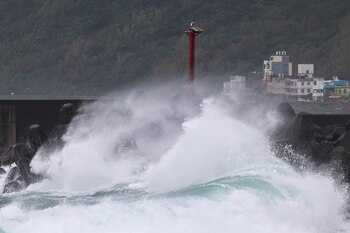 La tormenta impactó la costa