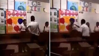 Un video captó el momento