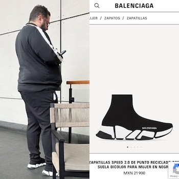 En otro momento, fue visto portando artículos de marcas exclusivas, como cuando se le captó usando un calzado Gucci valuado en más de 16 mil pesos, así como tenis Balenciaga de casi 22 mil.