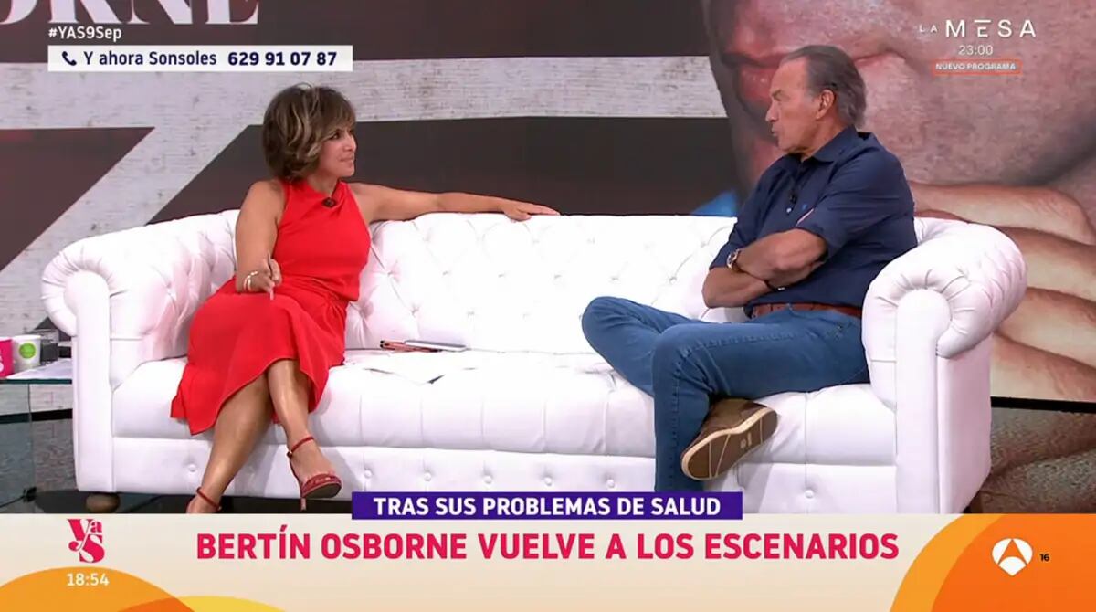 Bertín Osborne en 'Y ahora Sonsoles' (ATRESMEDIA).