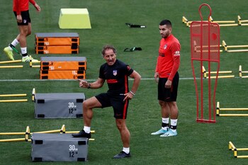 Óscar Ortega, en un entrenamiento