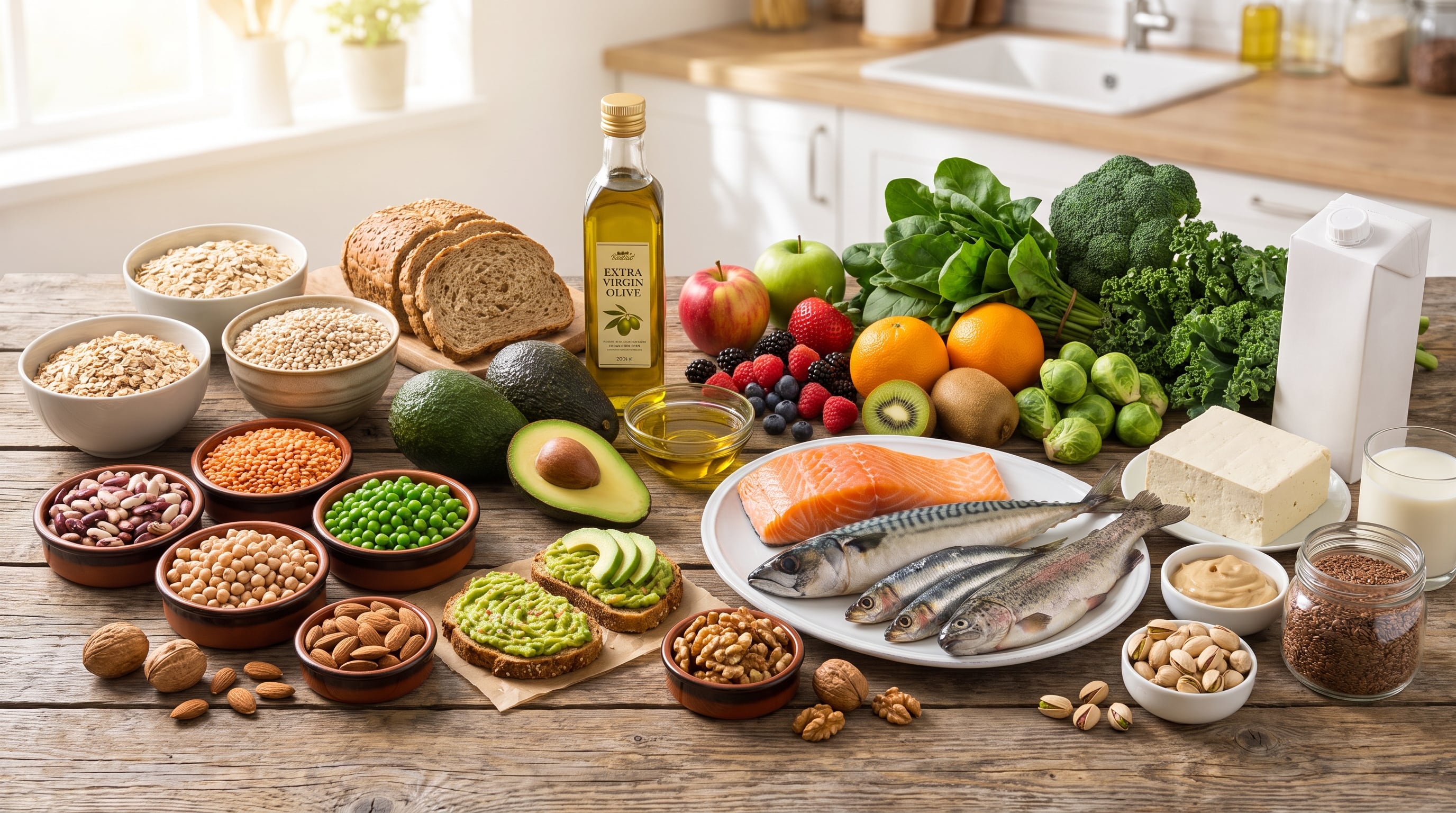Expertos recomiendan verduras de hoja verde, legumbres, frutos secos, cereales integrales, pescado graso, yogur natural y frutas para prevenir subas de glucosa (Imagen Ilustrativa Infobae)