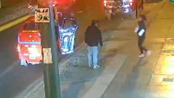 Las cámaras captaron la huida