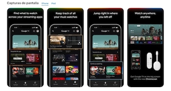 Aunque con menos impacto que sus rivales, el gigante del internet también busca entrar al streaming con Google TV. (Google TV)