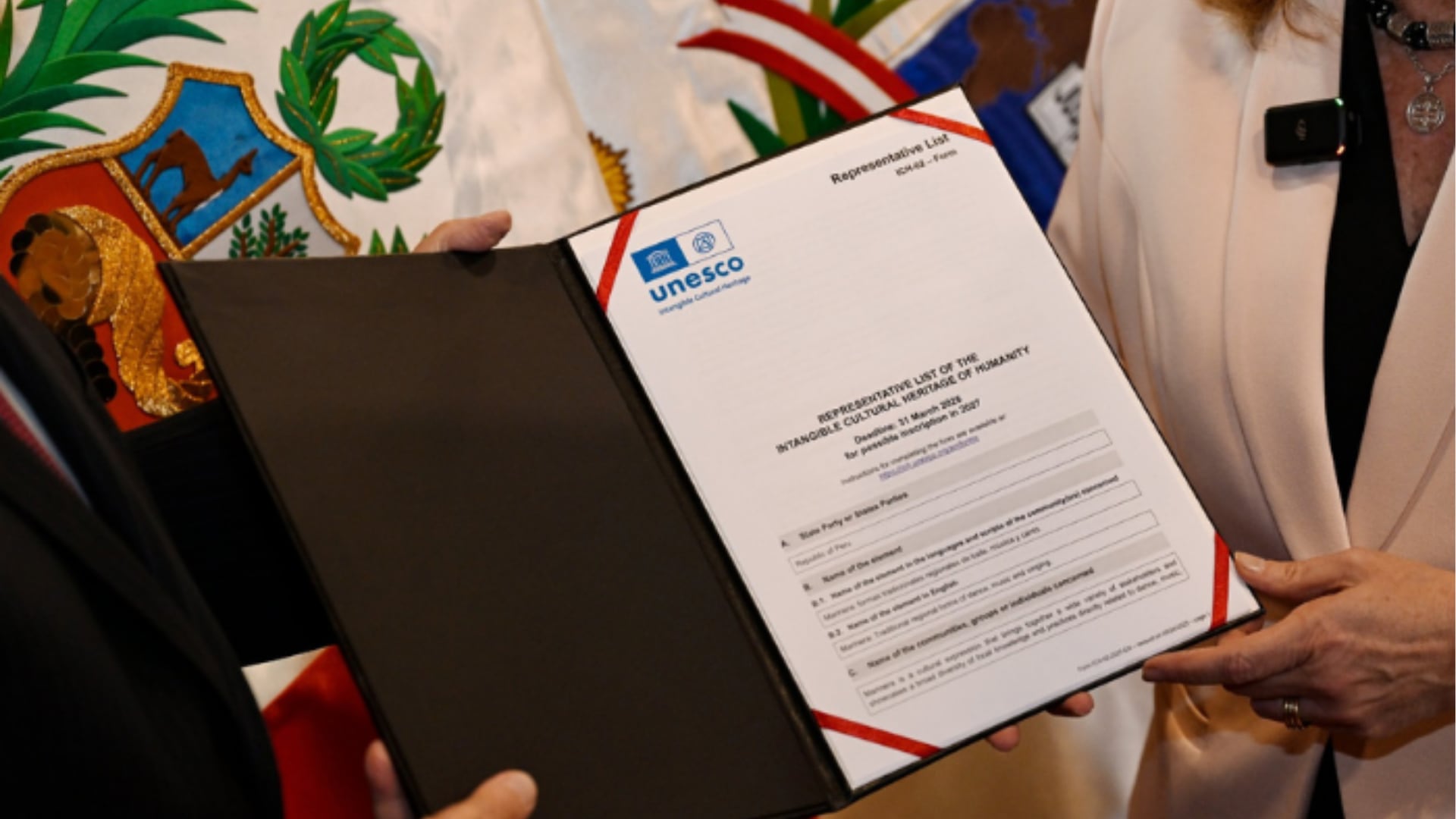 Marinera peruana busca ser inscrita en la lista de patrimonio cultural inmaterial de la Unesco. (Foto: Cancillería)