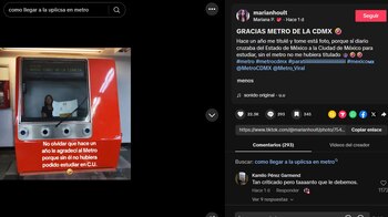 La publicación en TikTok generó miles de comentarios de jóvenes que también dependen del transporte público. (TikTok / @marianhoult)