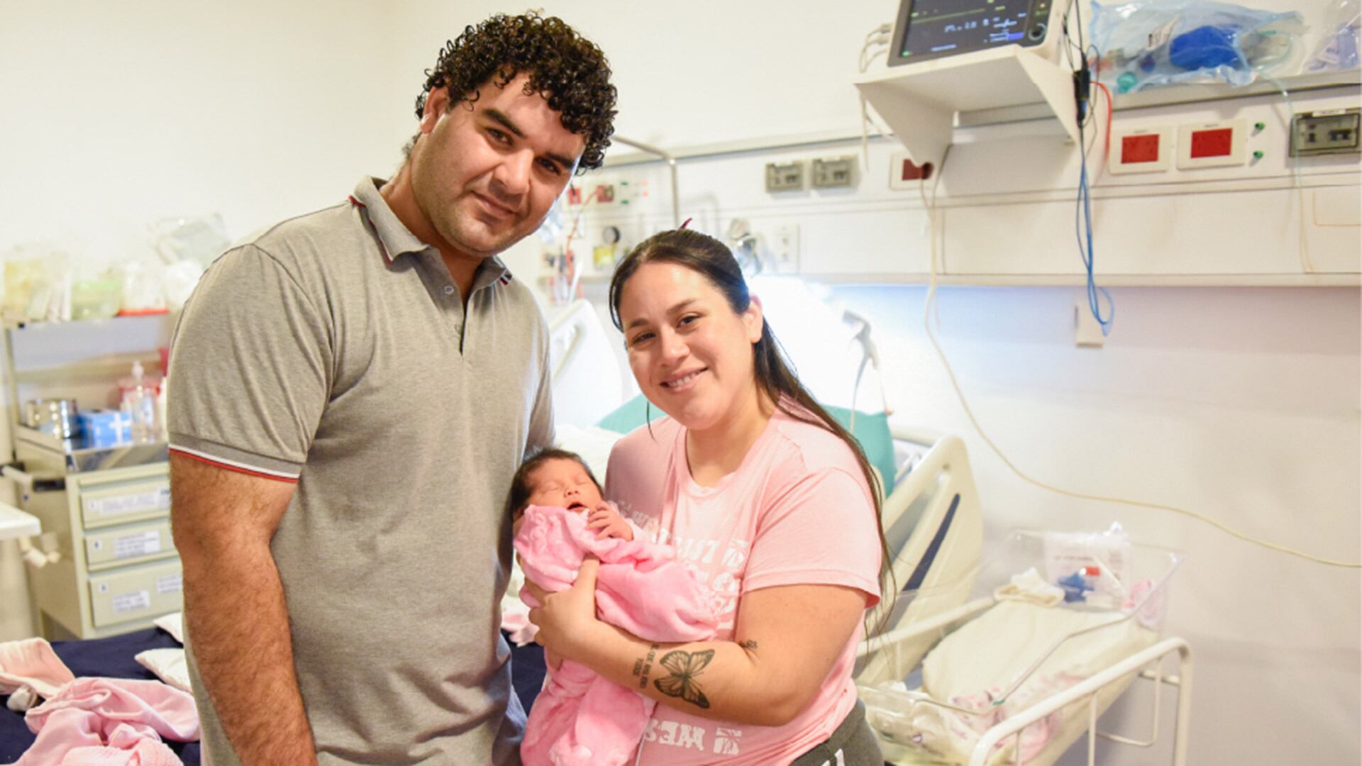 La bebé fue operada en la semana 27 de gestación y nació por cesárea en la semana 36 (gentileza Hospital Garrahan)