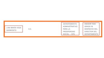 La hoja de vida de la exfuncionaria ya está publicada en la página del Dapre - crédito Dapre