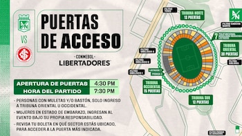 Así se podrá ingresar al estadio Atanasio Girardot de Medellín para el encuentro decisivo de Copa Libertadores - crédito @nacionaloficial / X