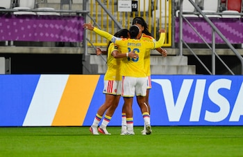 Catalina Cortés selló el 3-1 al minuto 80 en su primera intervención y anotó su primer gol con la selección Colombia - crédito FCF