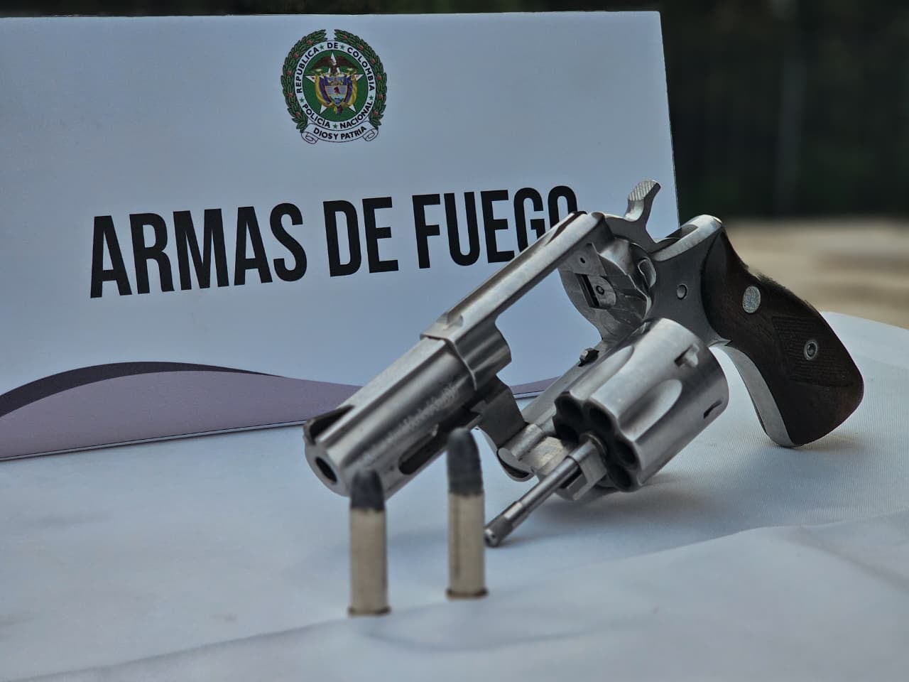 La víctima recibió tres disparos por parte del delincuente en medio del forcejeo - crédito Policía Metropolitana de Bogotá