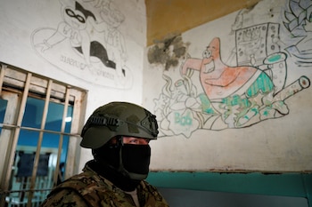 Un miembro del ejército se