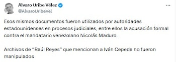 Uribe sobre documentos de alias