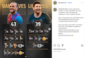 El mensaje de Dani ALves a messi