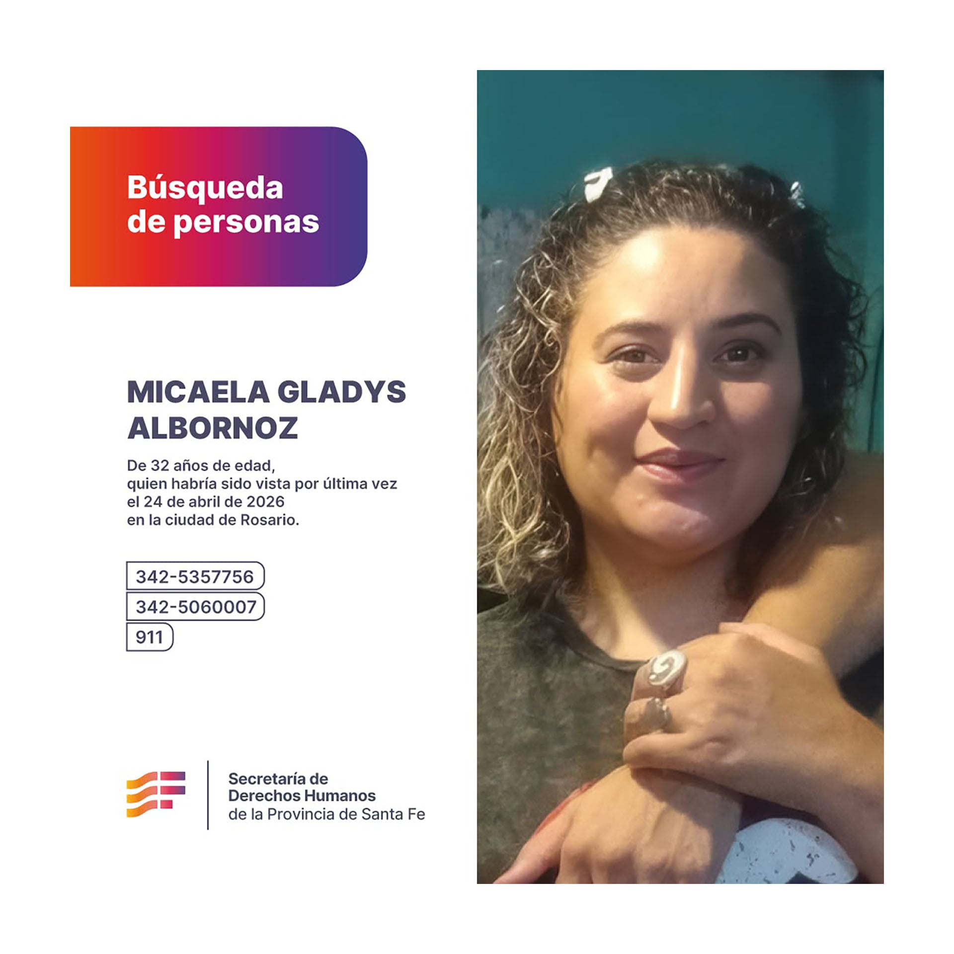 Micaela está desaparecida desde el 24 de junio