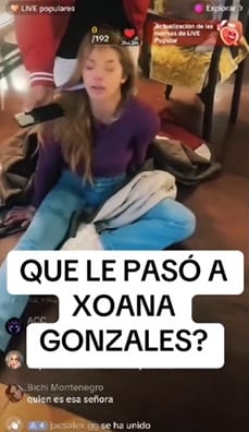 Xoana González apareció en una situación vulnerable durante transmisión en vivo de TikTok.