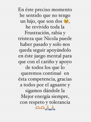 Francesca Lazo y su mensaje