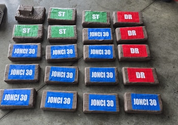 Los agentes localizaron otros 20 kilos de cocaína dentro del sistema de refrigeración de un contenedor procedente de Ecuador y con destino a Bélgica. Crédito: MSP