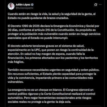 El presidente de la Cámara