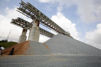 Vista de las bandas transportadoras