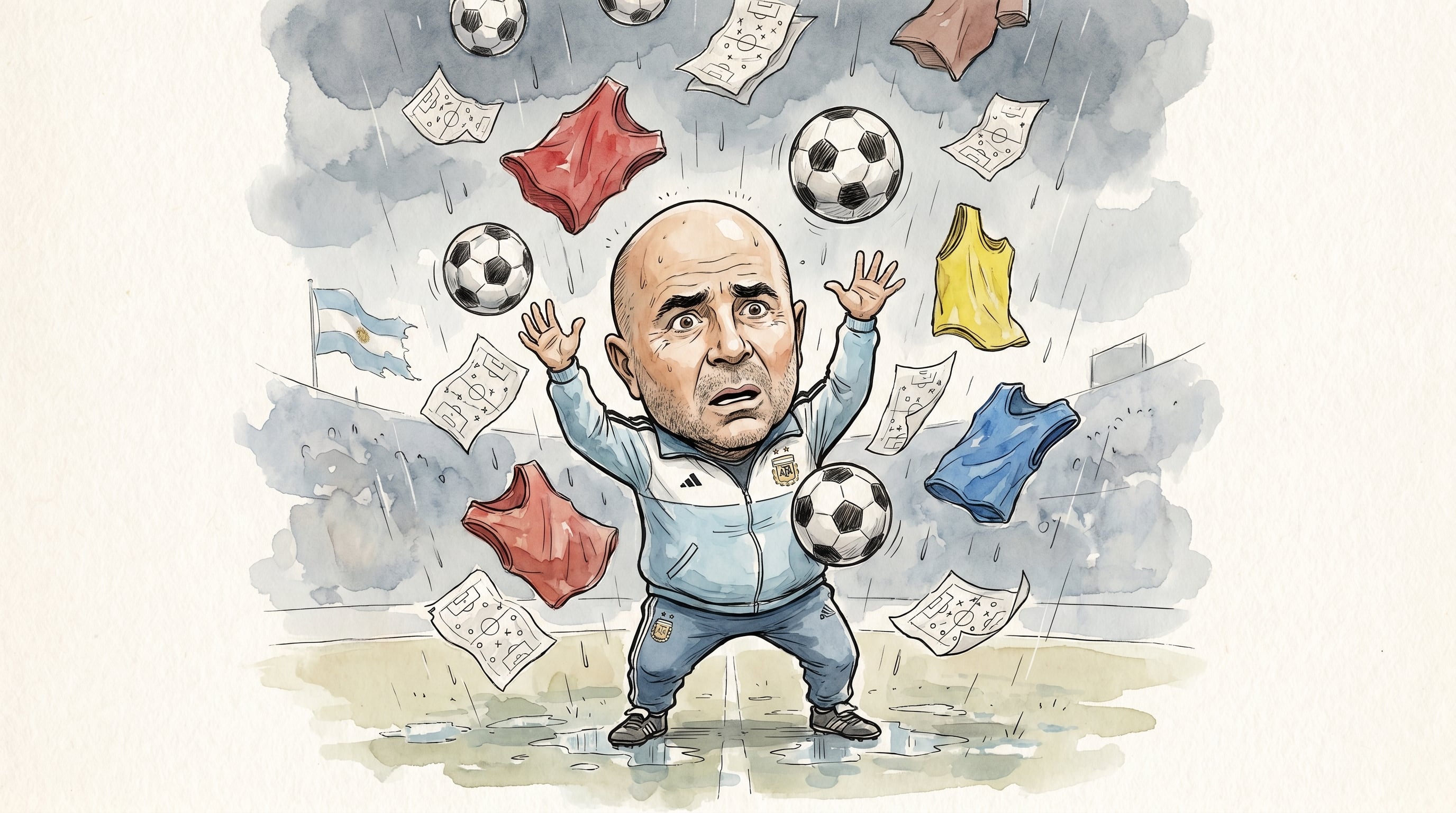 Sampaoli y la tormenta perfecta que vivió en la Selección (Imagen Ilustrativa Infobae)