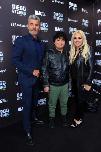 Sergio Goycochea con Verónica Ojeda