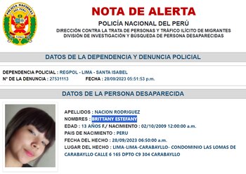 Señal de alerta de la