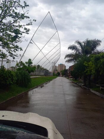 Una reja cedió en el