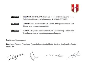 Resolución de la Comisión de