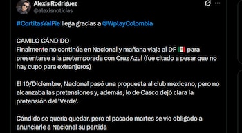 Camilo Cándido se va de