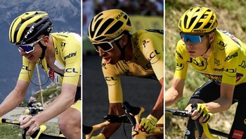 Egan Bernal, Jonas Vingegaard y