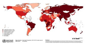 Distribución de casos de sarampión