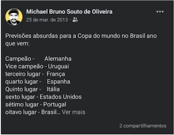 Los pronósticos del "vidente de las copas" para el Mundial 2014