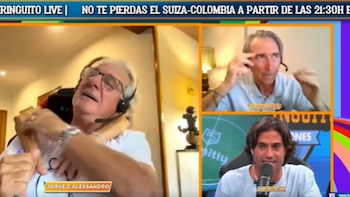 La explosiva celebración de un famoso analista en el gol de Messi ante Egipto que provocó la preocupación en vivo de su esposa
