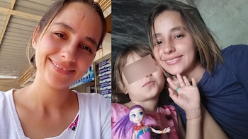 Colombiana y su hija se