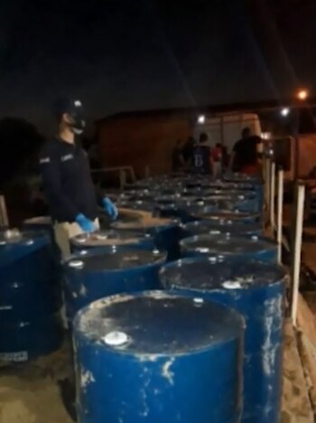 Los 50 tambores que contenían