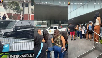 Fans en las afueras de