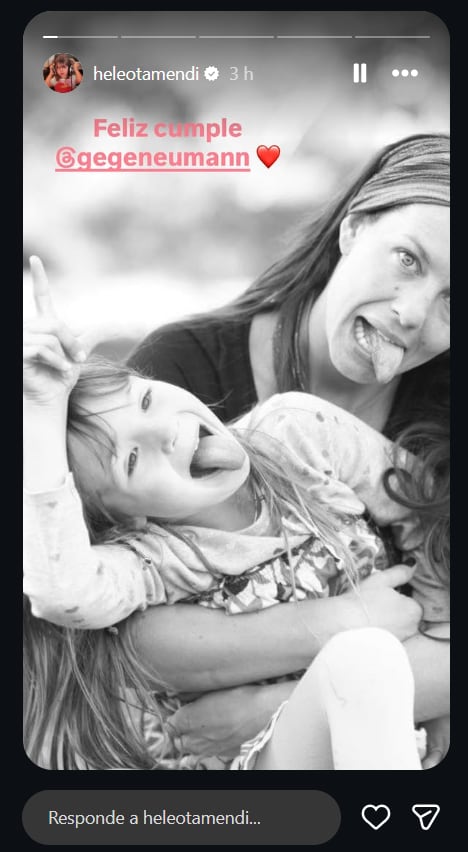 Helena Otamendi, hija de Gege Neumann, compartió un saludo de cumpleaños con una foto familiar en sus redes sociales