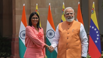 Delcy Rodríguez se reunió con Narendra Modi en pleno repunte de las ventas petroleras a la India