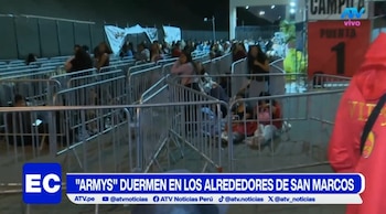 Con carpas, mantas y sillas: así esperan las ARMY los próximos conciertos de BTS en San Marcos. Captura: ATV Noticias.