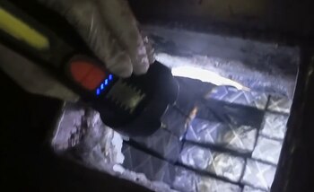 La droga dentro del tanque