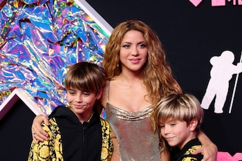 Shakira y sus hijos Milan