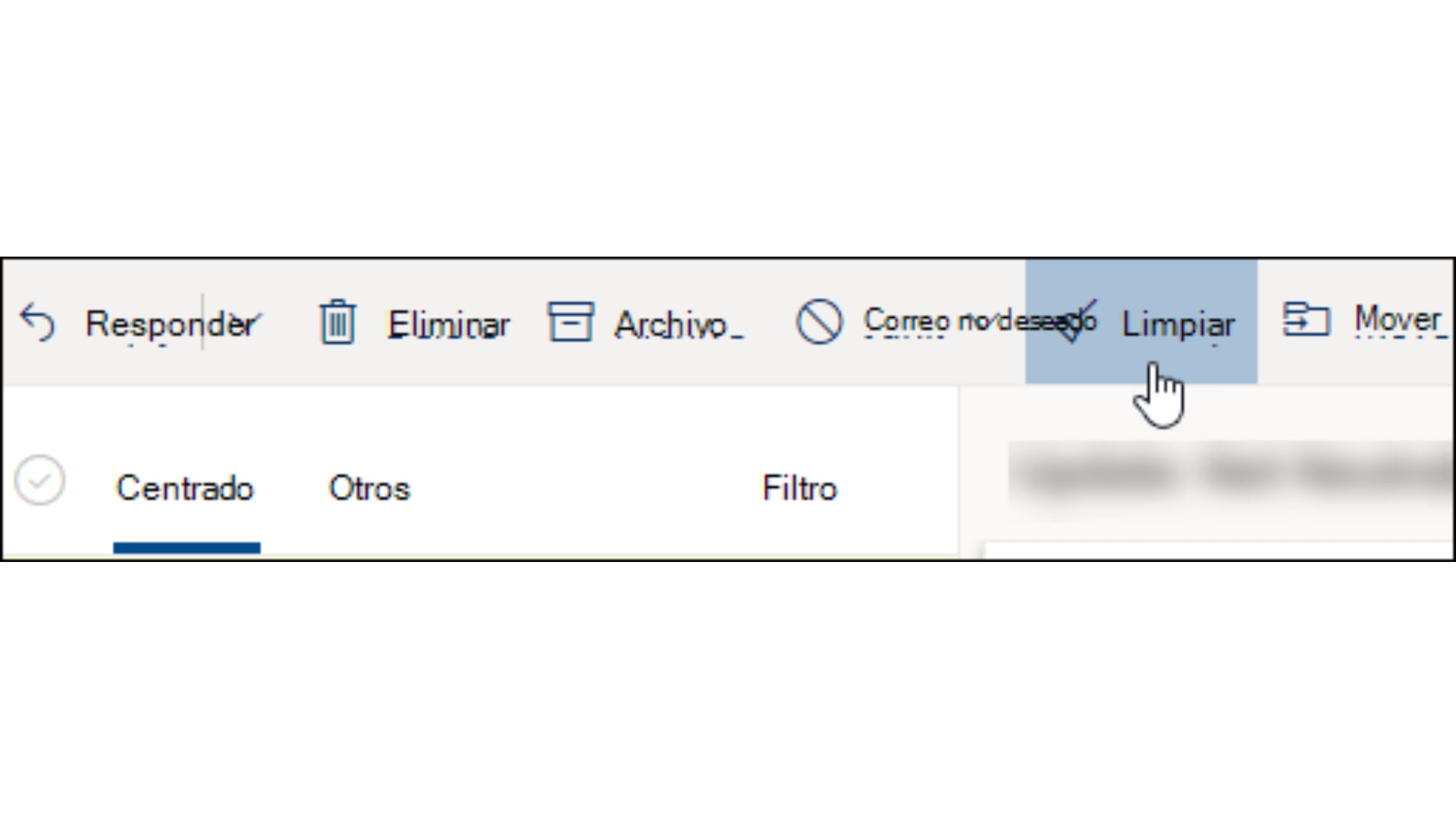 La función Limpiar permite eliminar mensajes repetidos o antiguos de un mismo remitente. (Microsoft)