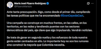 María José Pizarro - crédito @PizarroMariaJo/X