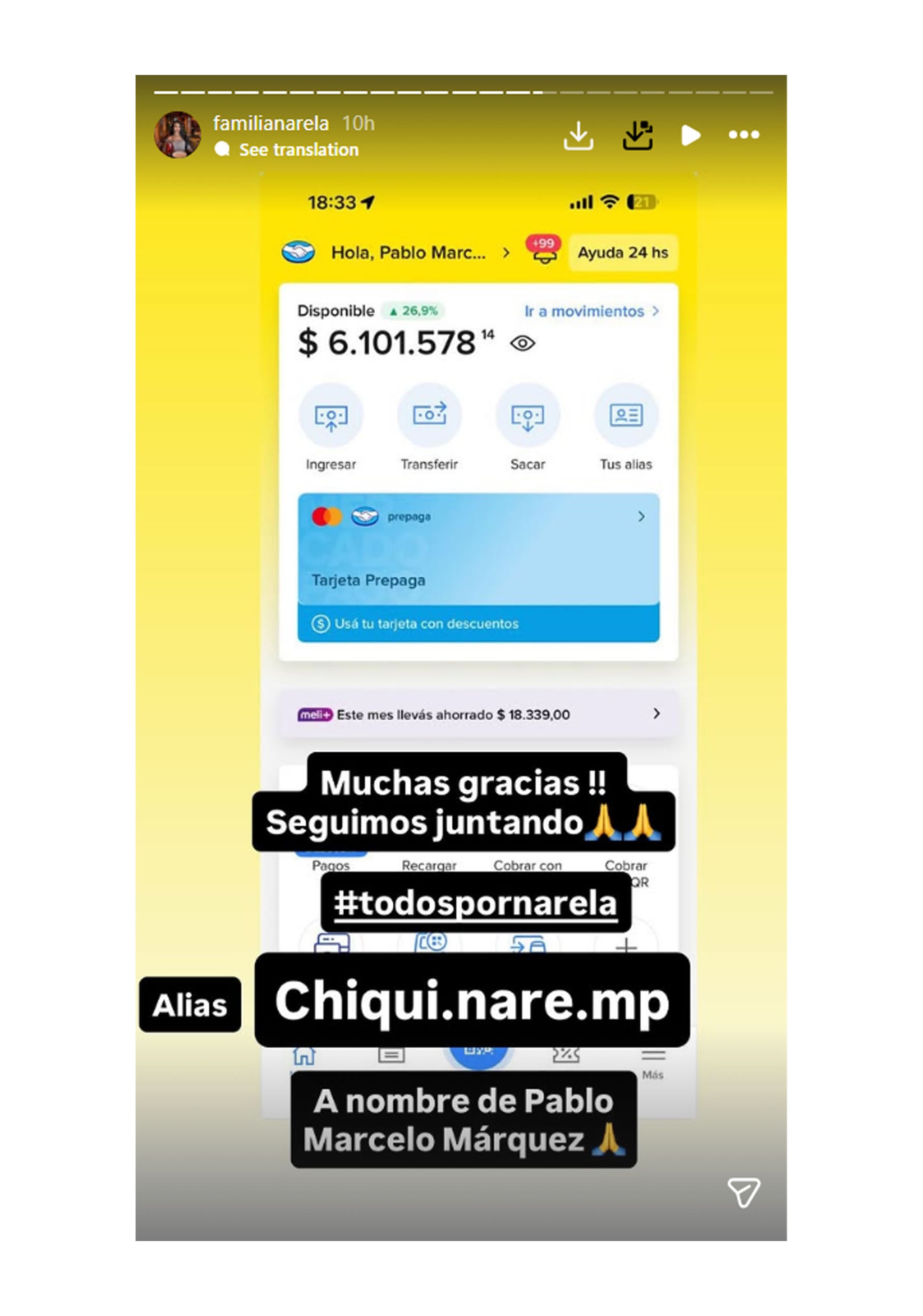 El dinero que lleva recaudado la familia Barreto hace 10 horas