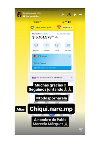 El dinero que lleva recaudado